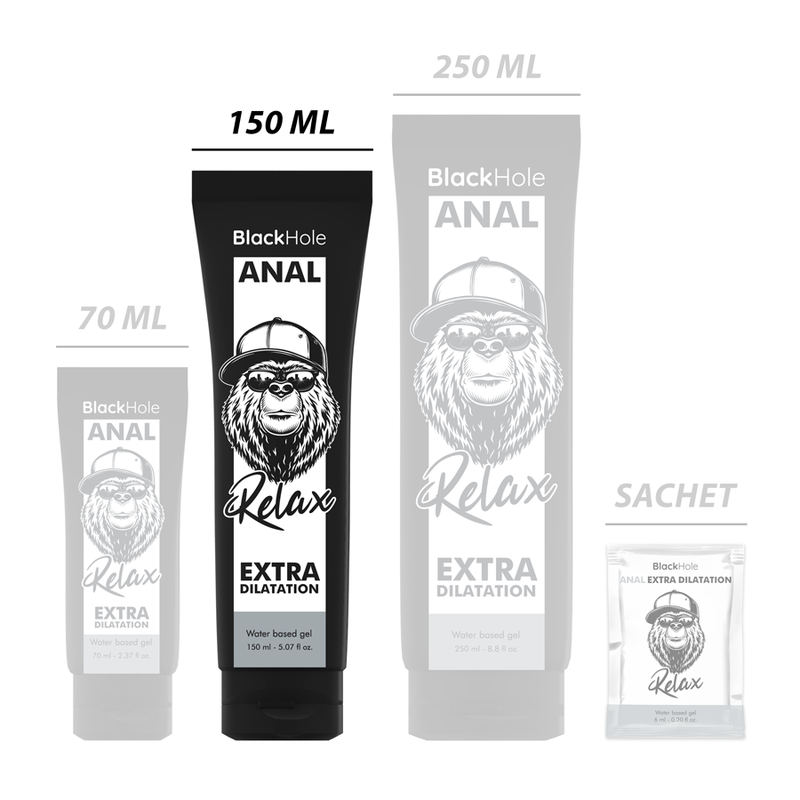 BLACK HOLE - GEL À BASE DE ÁGUA DILATAÇÃO ANAL 150 ML