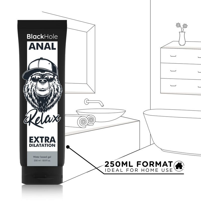 BLACK HOLE - GEL À BASE DE ÁGUA DILATAÇÃO ANAL 250 ML