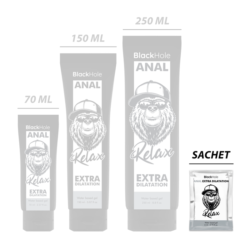 BLACK HOLE - GEL A BASE DE ÁGUA EXTRA DILATAÇÃO 6 ML