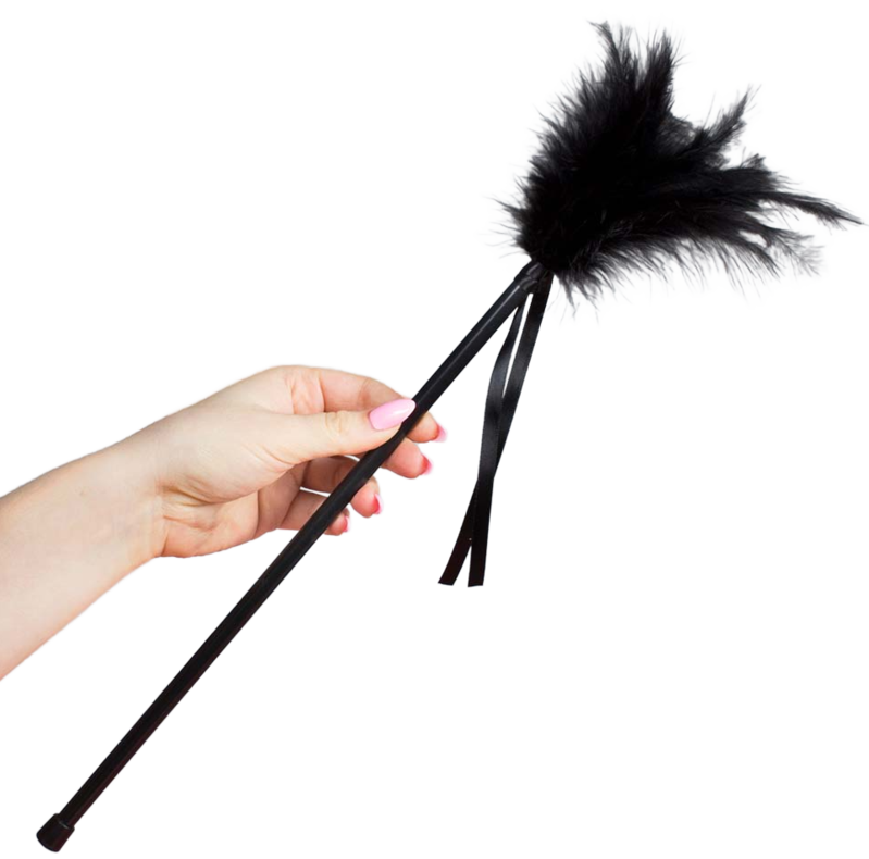 SECRETPLAY - PLUMAS PRETAS 40 CM - Sex Shop Sexy