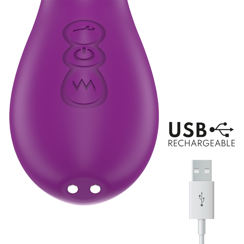 INTENSE - APOLO VIBRADOR MULTIFUNÇÕES RECARREGÁVEL 7 MODOS COM LÍNGUA OSCILANTE ROXO
