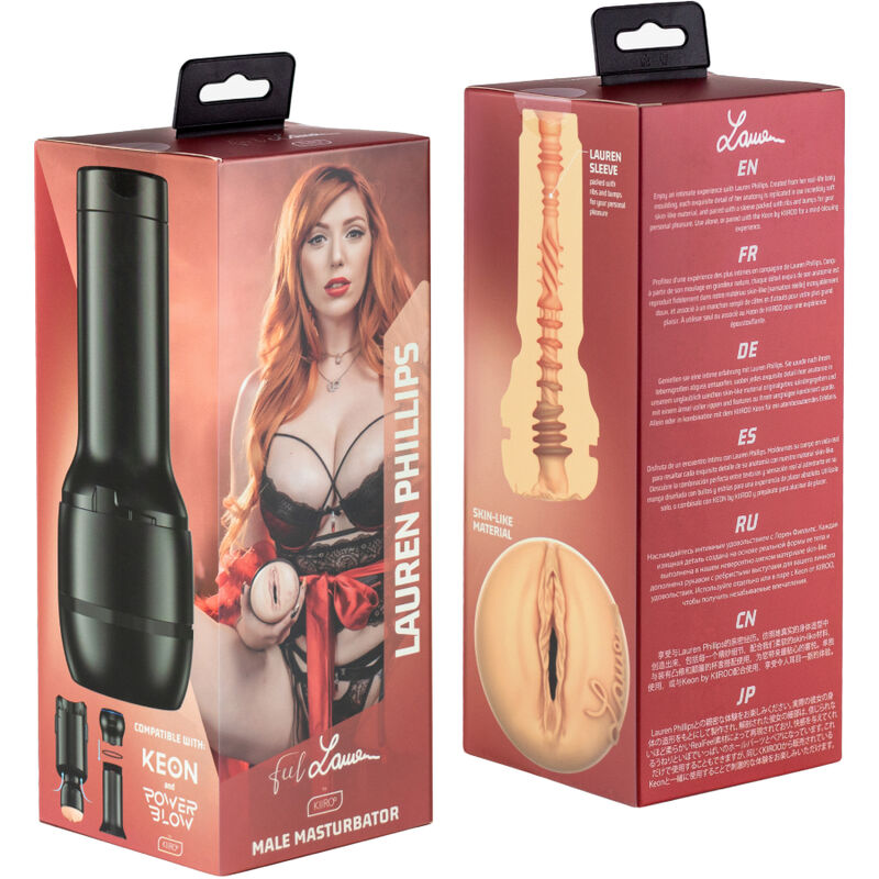 KIIROO - FEEL LAUREN PHILLIPS STARS COLLECTION MASTURBADOR POWERBLOW COMPATÍVEL