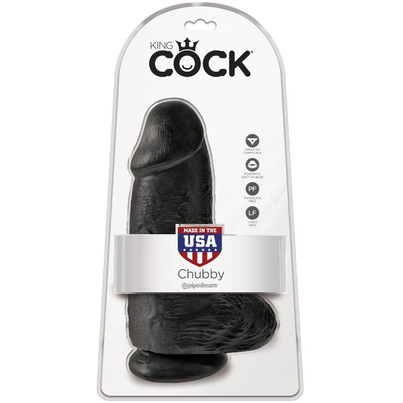 KING COCK - DILDO REALISTA CHUBBY 23 CM PRETO