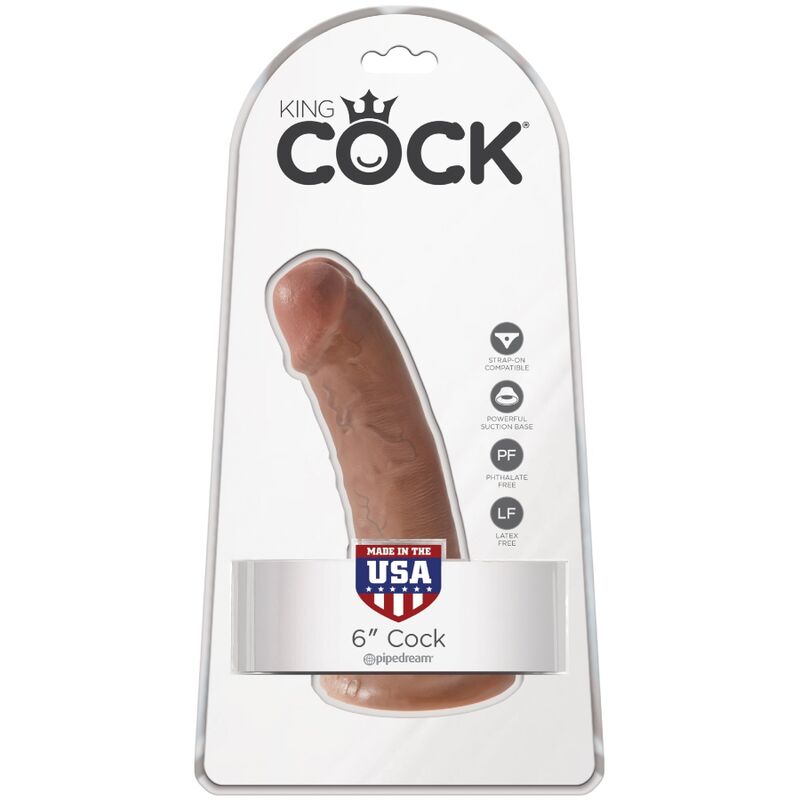 KING COCK - DILDO REALISTA 15 CM CASTANHO