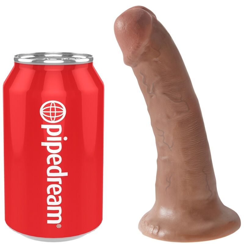 KING COCK - DILDO REALISTA 15 CM CASTANHO