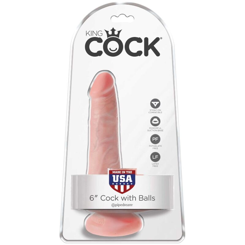 KING COCK - PÊNIS REALÍSTICO COM BOLAS 13.5 CM NIVEL