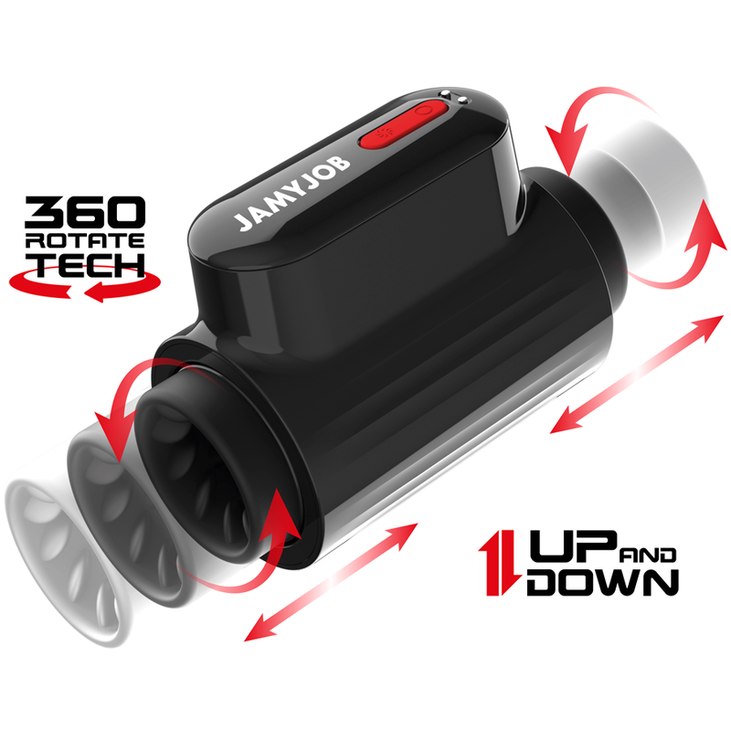 JAMYJOB - MASTURBADOR CON MODO TURBO Y TECNOLOGÍA DE 360 ROTACIÓN DE EMPUJE VORTEX