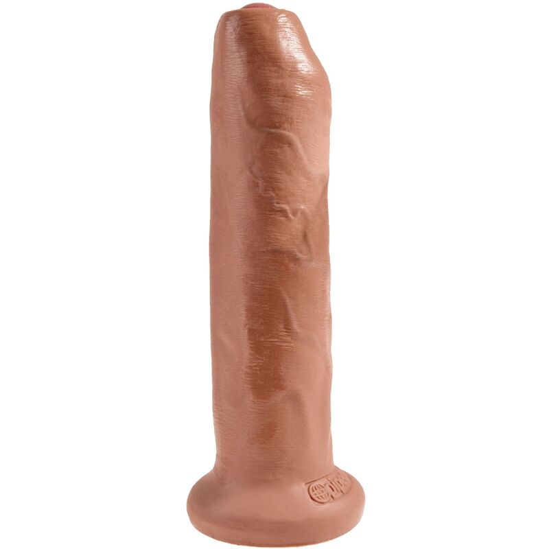 KING COCK - DILDO REALISTA COM PREPÚCIO 17.8 CM CASTANHO