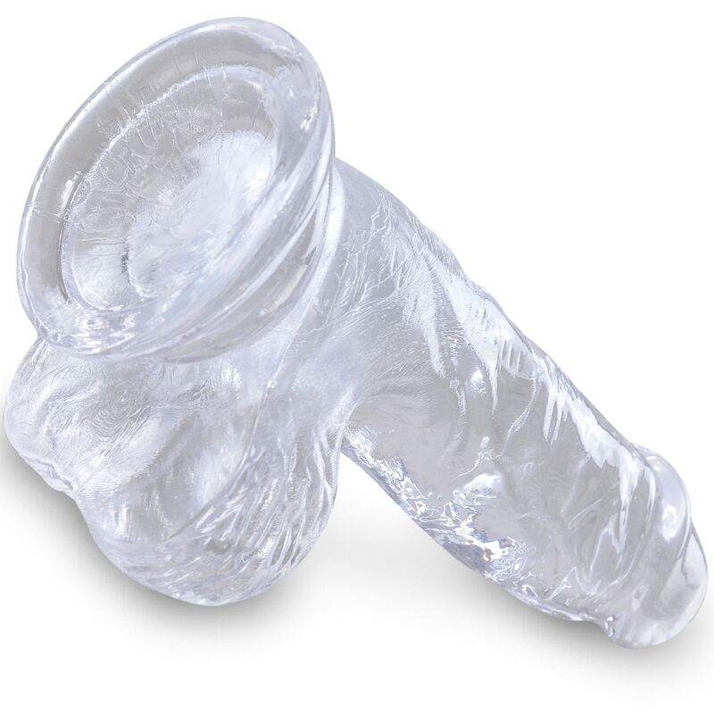 King Cock - Penis Realístico Transparente con Bolas 10.1 cm