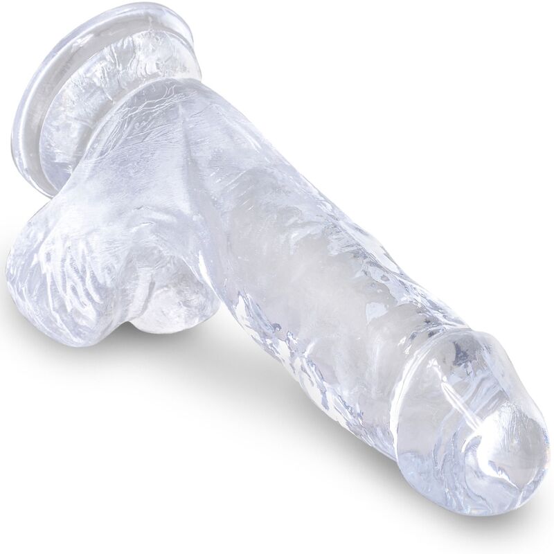 King Cock - Penis Realístico Transparente con Bolas 10.1 cm