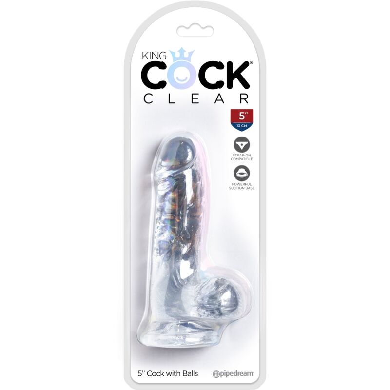 King Cock - Penis Realístico Transparente con Bolas 10.1 cm