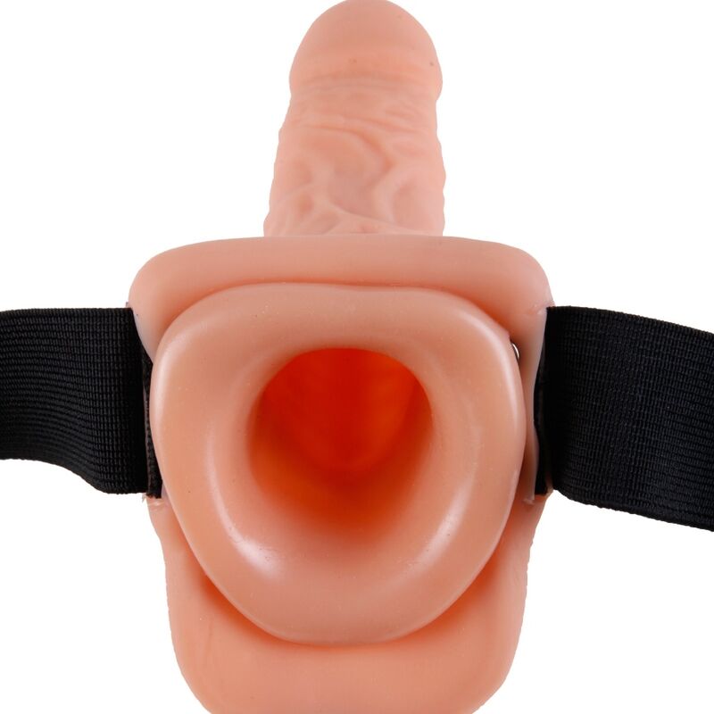 FETISH FANTASY SERIES - ARNÊS AJUSTÁVEL COM CONTROLO REMOTO PÊNIS REALISTA COM TESTÍCULOS 17.8 CM