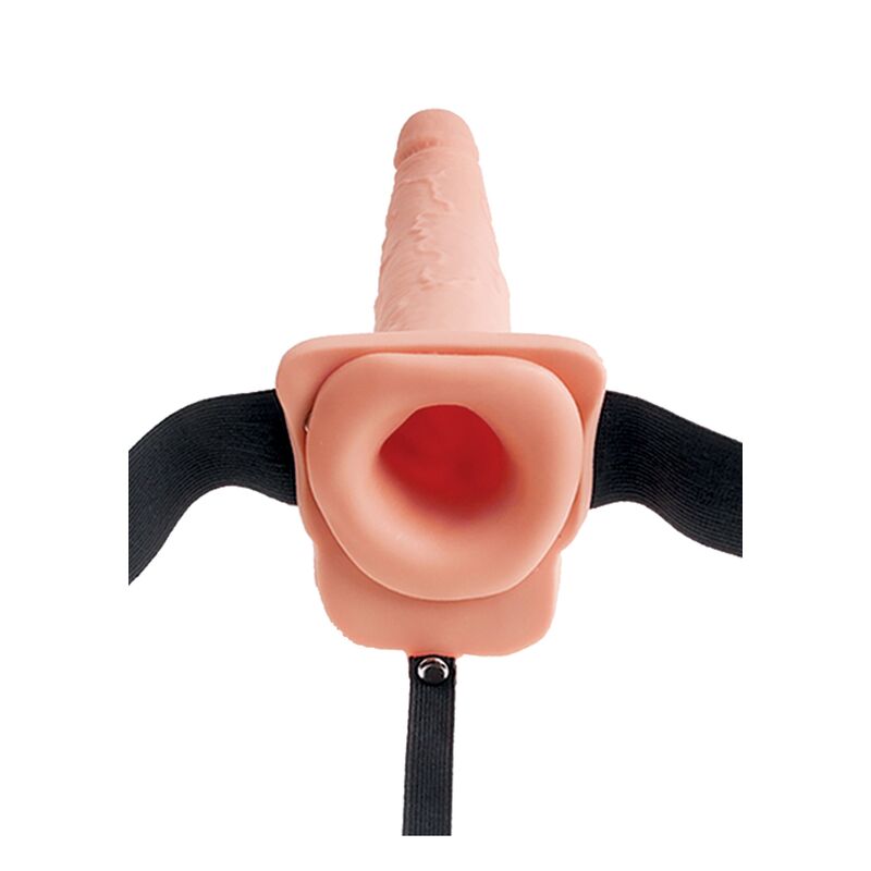 FETISH FANTASY SERIES - ARNÊS AJUSTÁVEL PÊNIS REALISTA COM TESTÍCULOS SQUIRTING 19 CM