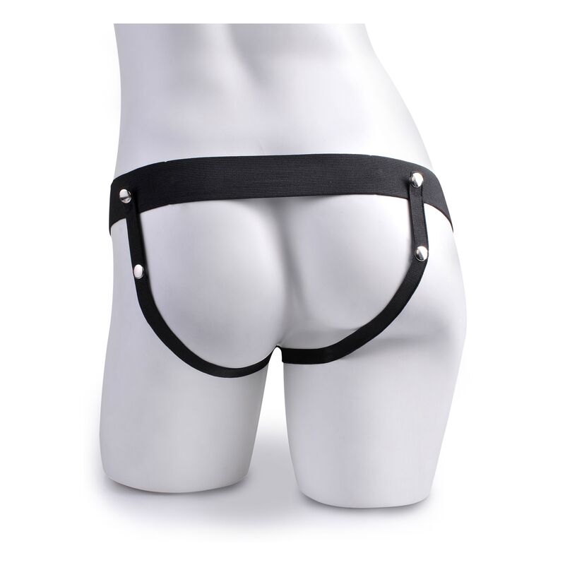 FETISH FANTASY SERIES - ARNÊS AJUSTÁVEL PÊNIS REALISTA COM TESTÍCULOS SQUIRTING 19 CM