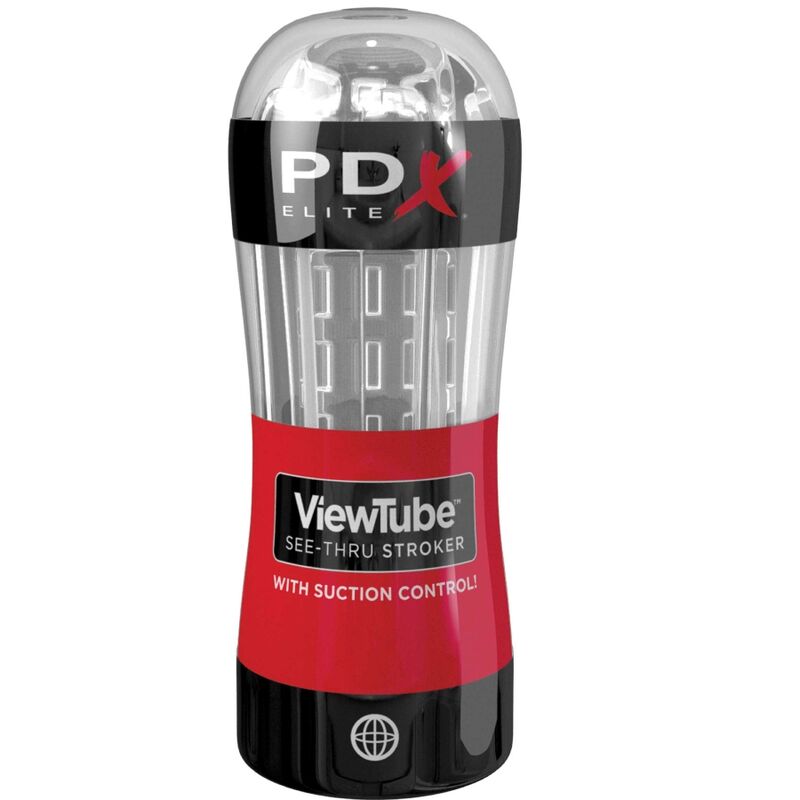 PDX Elite - Stroker Viewtube Con Control De Succión Transparente
