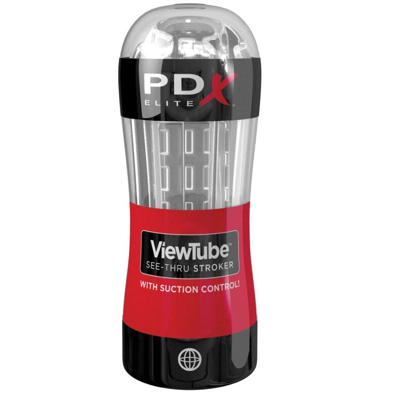 PDX Elite - Stroker Viewtube Con Control De Succión Transparente