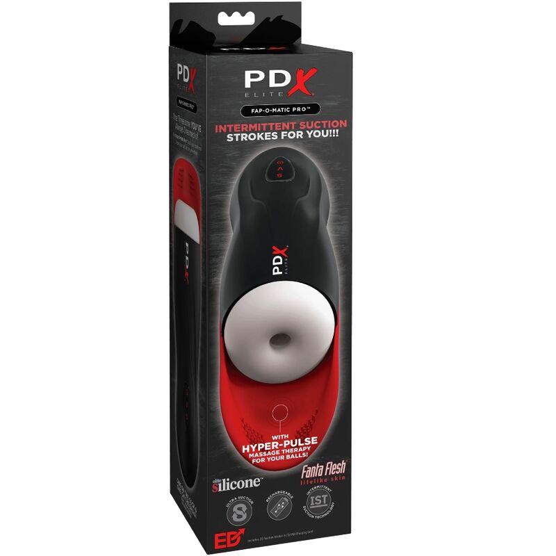 PDX ELITE - MASTURBADOR STROKER FAP-O-MATIC PRO COM BASE PARA TESTÍCULOS