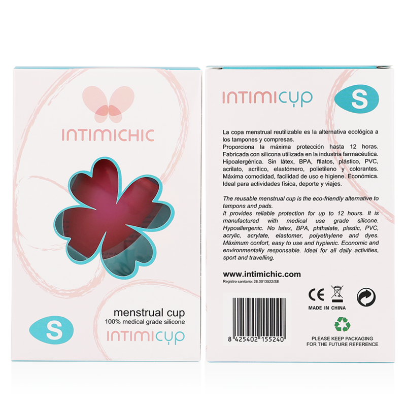 INTIMICHIC - COPO MENSTRUAL EM SILICONE MÉDICO - TAMANHO S - Sex Shop Sexy