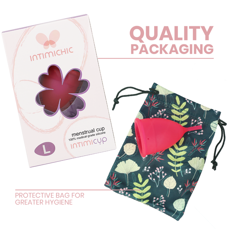 INTIMICHIC - COPO MENSTRUAL EM SILICONE MÉDICO - TAMANHO L - Sex Shop Sexy