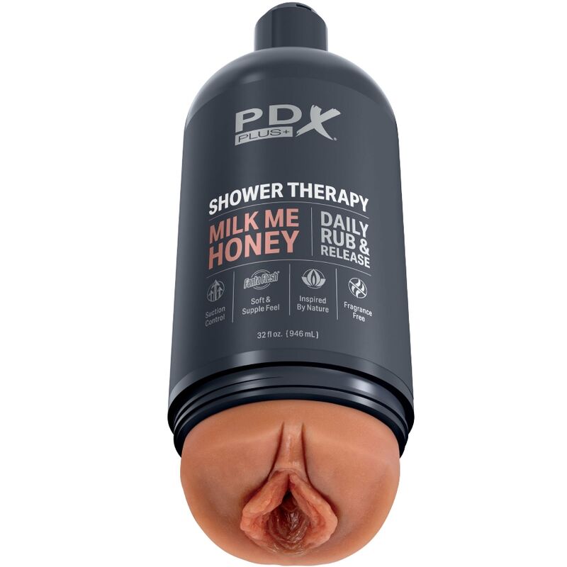 PDX PLUS - MASTURBADOR STROKER DISCRETO TIPO FRASCO DE CHAMPÔ MILK ME HONEY CARAMELO
