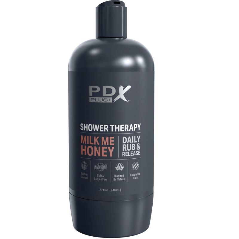 PDX PLUS - MASTURBADOR STROKER DISCRETO TIPO FRASCO DE CHAMPÔ MILK ME HONEY CARAMELO