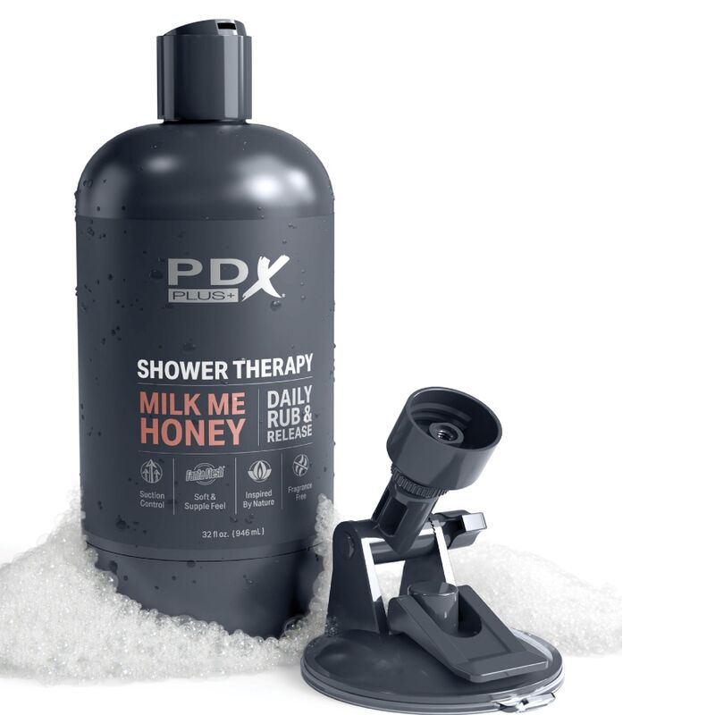 PDX PLUS - MASTURBADOR STROKER DISCRETO TIPO FRASCO DE CHAMPÔ MILK ME HONEY CARAMELO