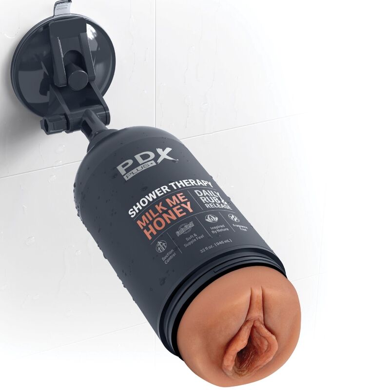 PDX PLUS - MASTURBADOR STROKER DISCRETO TIPO FRASCO DE CHAMPÔ MILK ME HONEY CARAMELO