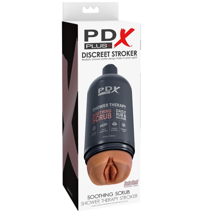 PDX PLUS - MASTURBADOR STROKER DISCRETO DISEÑO GARRAFA CALMANTE EXFOLIANTE CANDY SHAMPOO