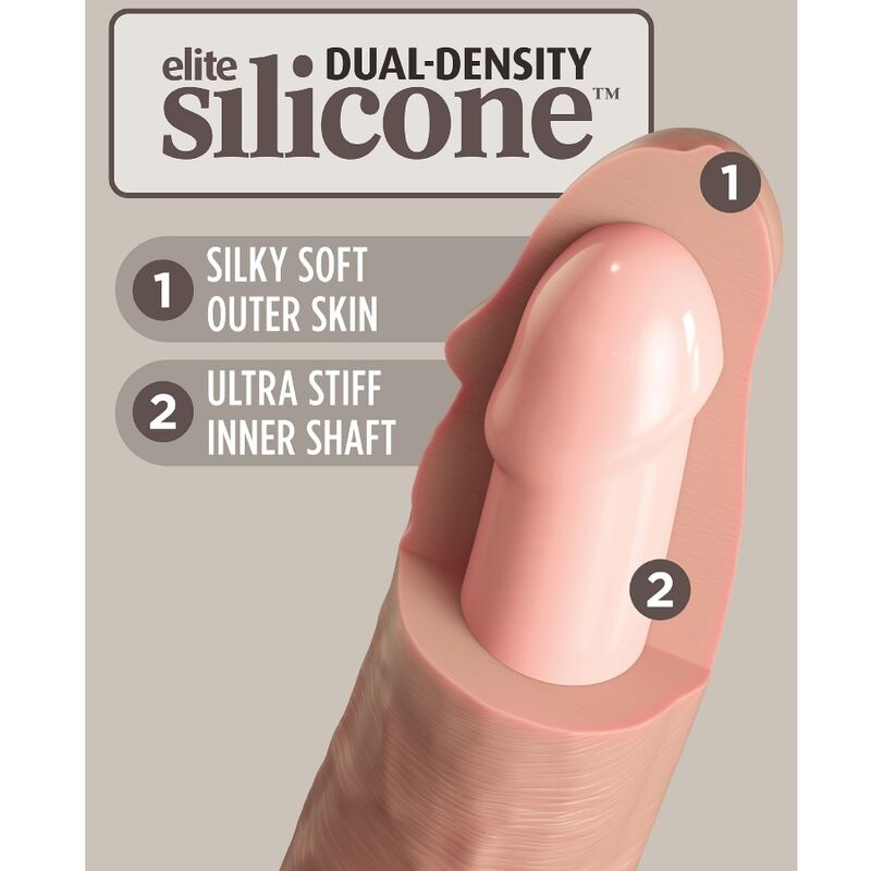 KING COCK - DILDO ELITE DE SILICONA REALISTA 20,3 CM