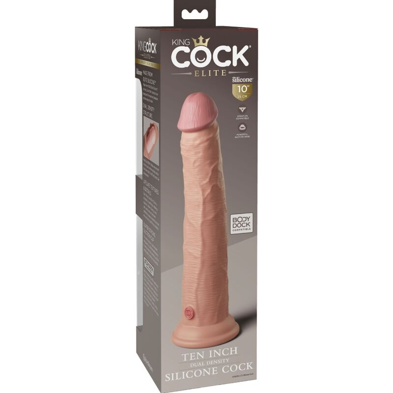 KING COCK - DILDO ELITE DE SILICONA REALISTA 25,4 CM