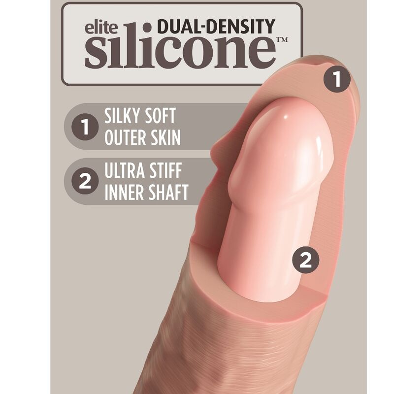 KING COCK - DILDO ELITE DE SILICONA REALISTA 25,4 CM