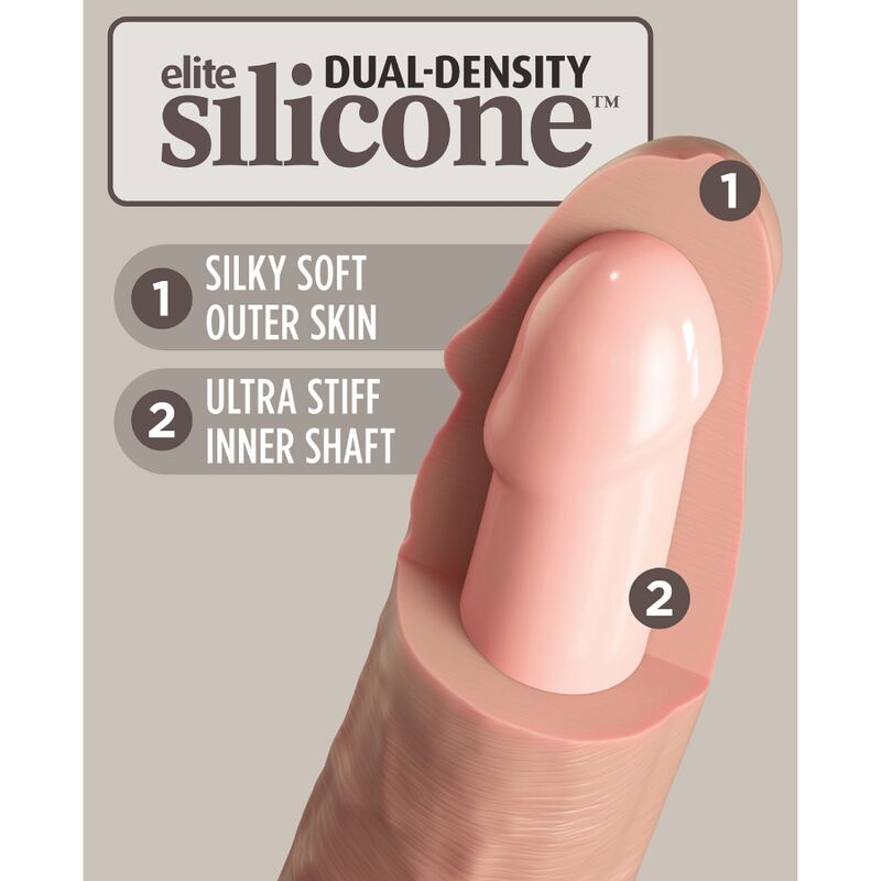 KING COCK - DILDO ELITE DE SILICONA REALISTA 28 CM
