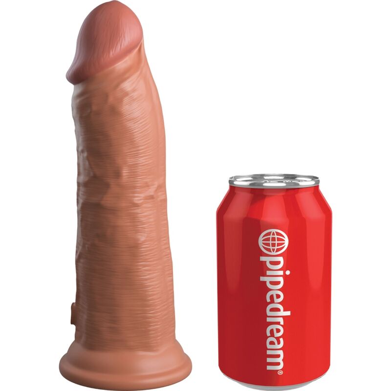 KING COCK - ELITE VIBRADOR REALÍSTICO E SILICONA 20.3 CM CARAMELO