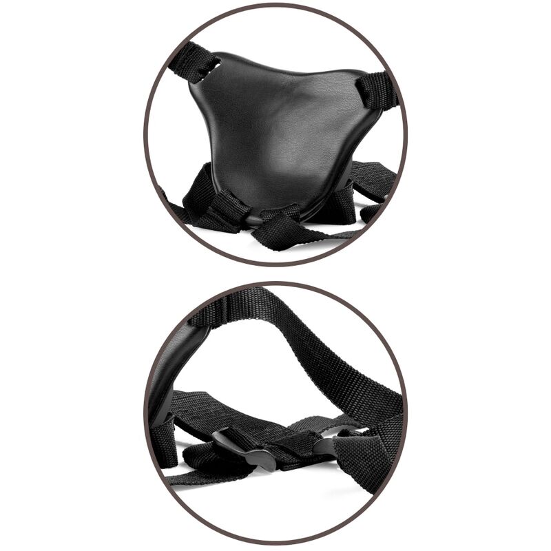 KING COCK - ELITE KIT ARNÊS AJUSTÁVEL DELUXE COM ANÉL PARA TESTÍCULOS & DILDO 20.3 CM
