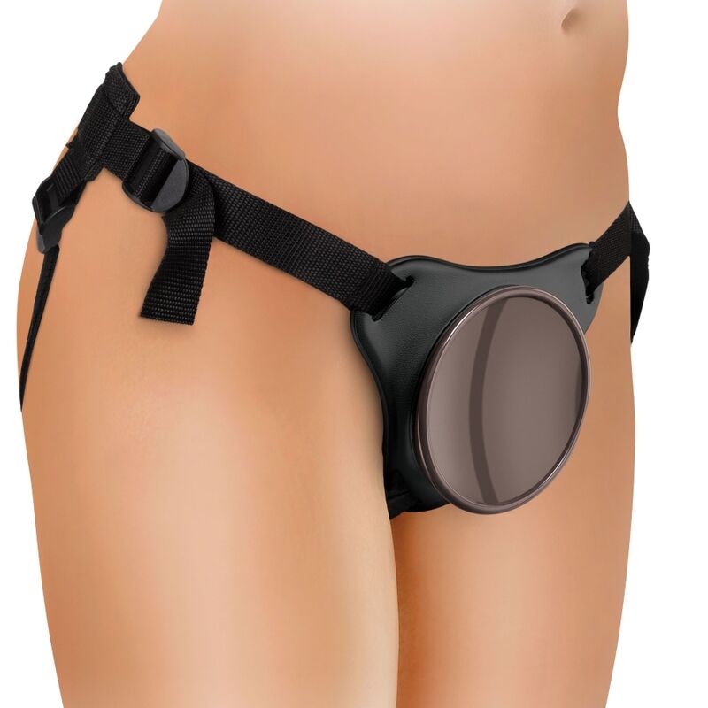 KING COCK - ELITE KIT ARNÊS AJUSTÁVEL DELUXE COM ANÉL PARA TESTÍCULOS & DILDO 20.3 CM