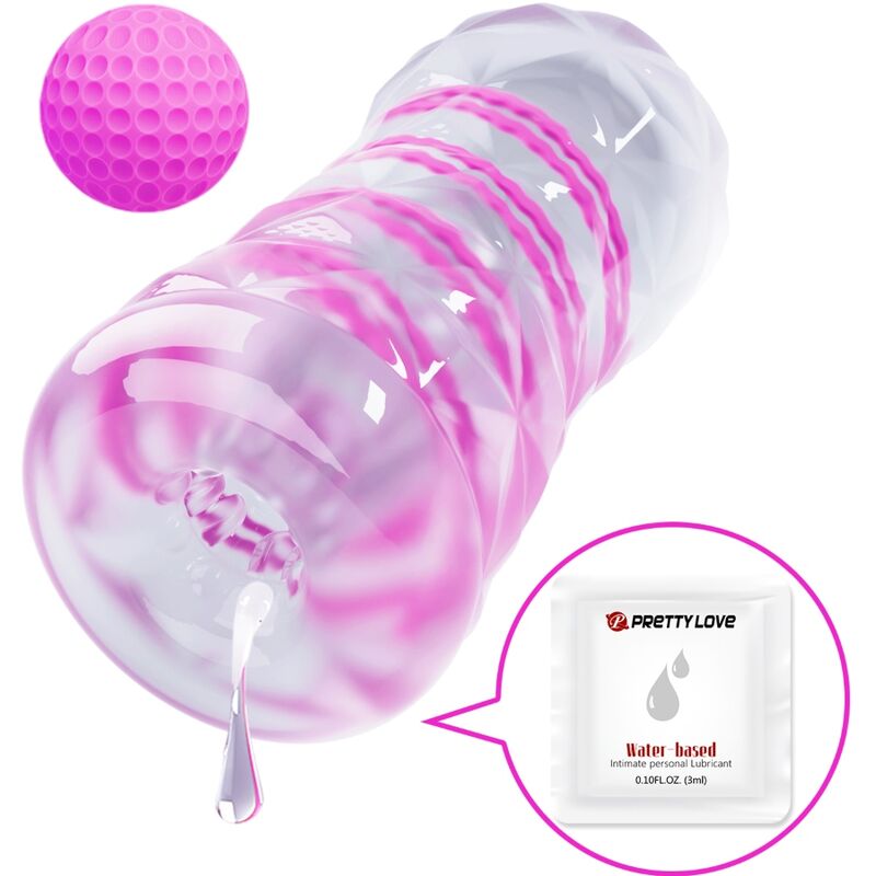 PRETTY LOVE - MASTURBADOR MASCULINO FANTASY COM ESPIRAL INTERNA E BOLAS TRANSPARENTE