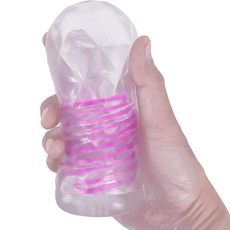PRETTY LOVE - MASTURBADOR MASCULINO FANTASY COM ESPIRAL INTERNA E BOLAS TRANSPARENTE