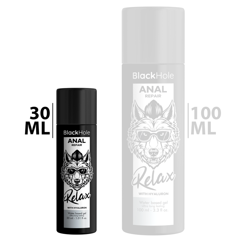 BLACK HOLE - REPARO ANAL RELAX À BASE DE ÁGUA COM HIALURÓN 30 ML