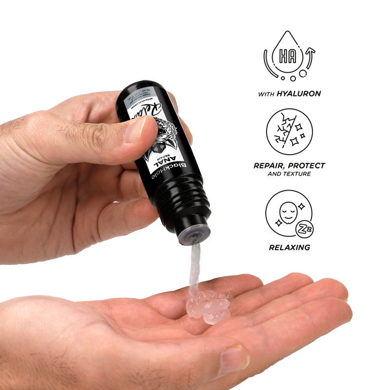 BLACK HOLE - REPARO ANAL RELAX À BASE DE ÁGUA COM HIALURÓN 30 ML