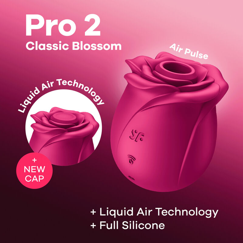 SATISFYER - AIR PULSE VIBRADOR PRO 2 CLASSIC FLOR