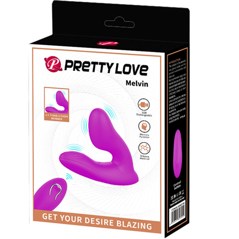 PRETTY LOVE - MASAJEADOR MELVIN CLITORIS CON CONTROL REMOTO