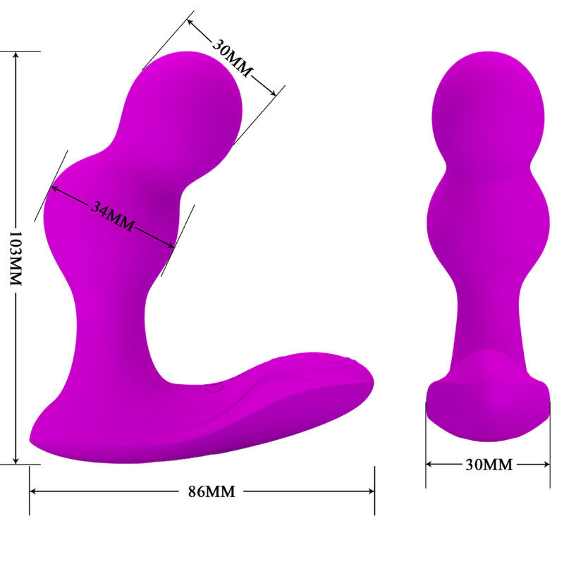 PRETTY LOVE - MASAJEADOR VIBRADOR ANAL TERRANCE COM CONTROLE REMOTO