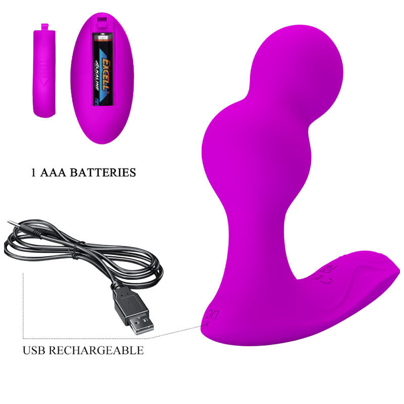 PRETTY LOVE - MASAJEADOR VIBRADOR ANAL TERRANCE COM CONTROLE REMOTO