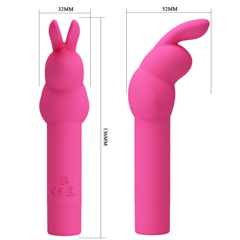 PRETTY LOVE - VIBRADOR DE SILICONA GERARDO FUCSIA CONEJO
