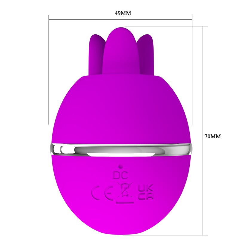 PRETTY LOVE - VIBRADOR DE SILICONA REDONDO ROXO BOLA GEMINI
