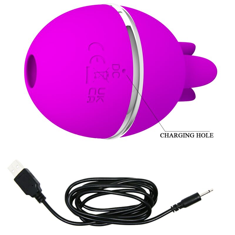 PRETTY LOVE - VIBRADOR DE SILICONA REDONDO ROXO BOLA GEMINI