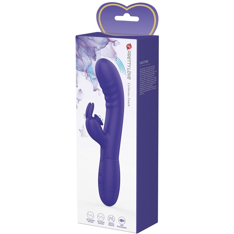 PRETTY LOVE - VIBRADOR DE COELHO VIOLETA CERBERUS JUVENIL