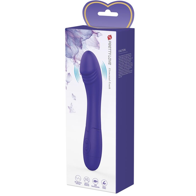 PRETTY LOVE - ELEMENTAL YOUTH DILDO VIBRADOR ROXO