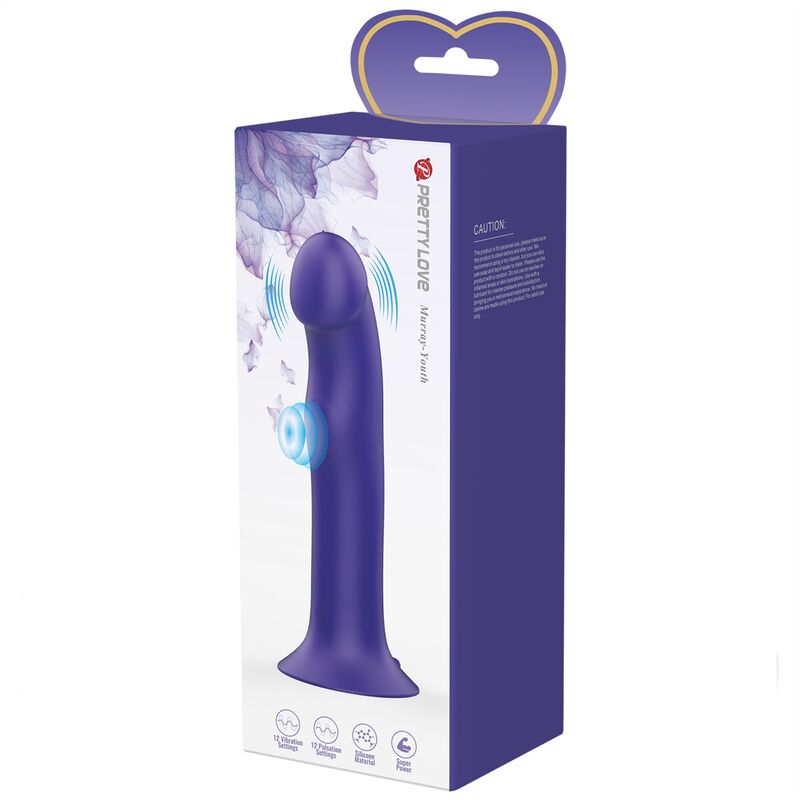 PRETTY LOVE - MURRAY YOUTH DILDO VIBRADOR E RECARREGÁVEL ROXO