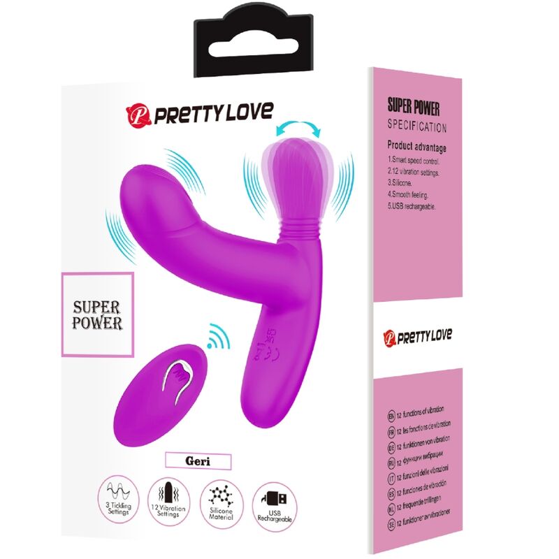 PRETTY LOVE - MASAJEADOR DE CLITORIS GERI ROSA CONTROLE REMOTO